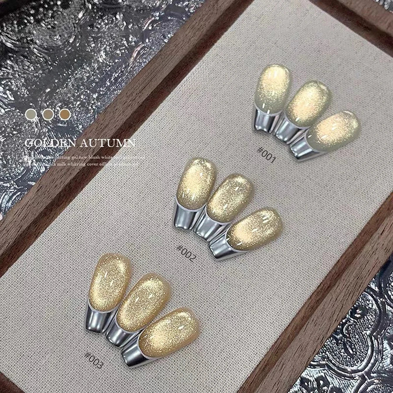 Winter Nails Pink Gold