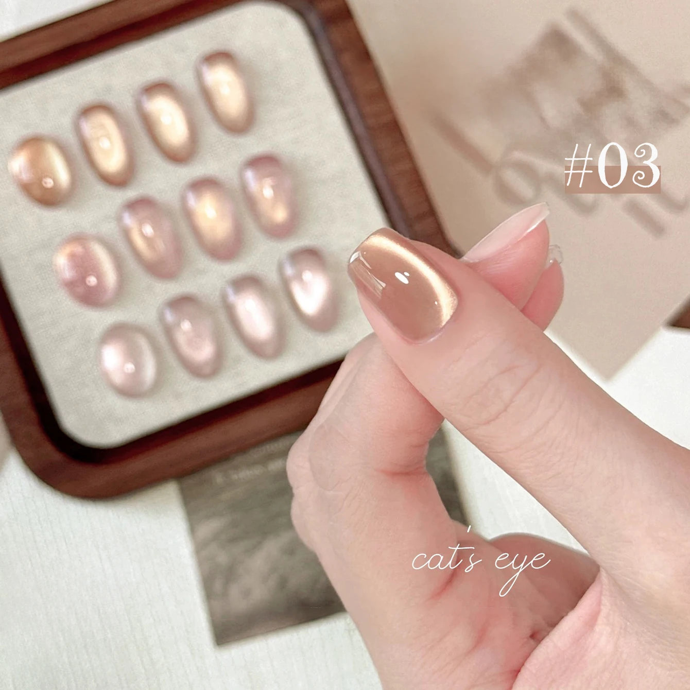 Winter Nails Pink Gold