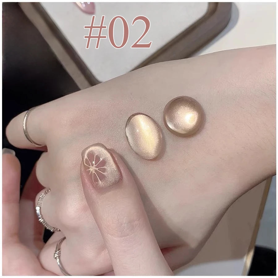 Winter Nails Pink Gold