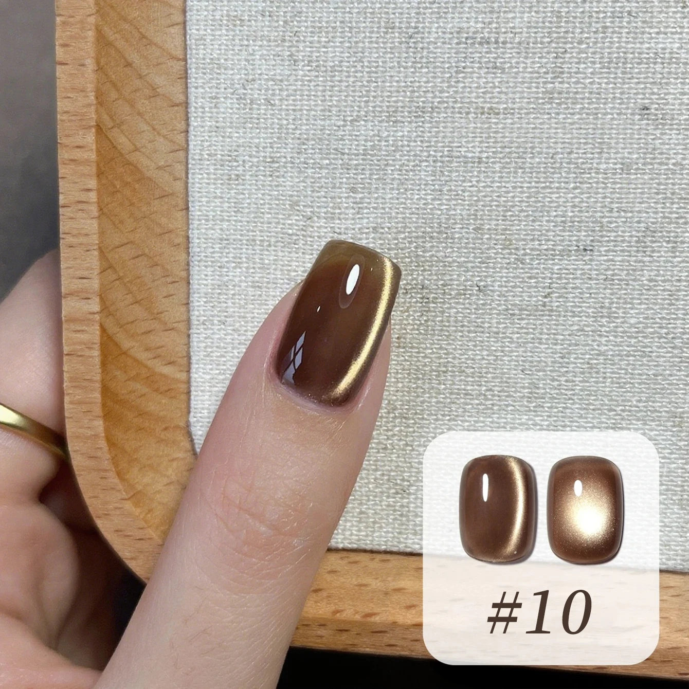 Brown Nails Champagne