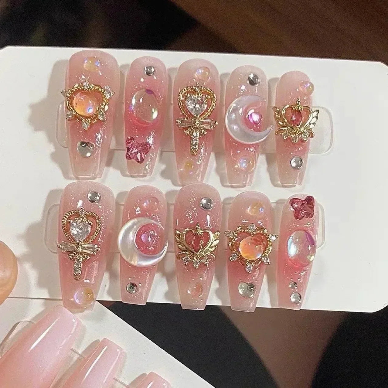 10Pcs F Nails Candy Color