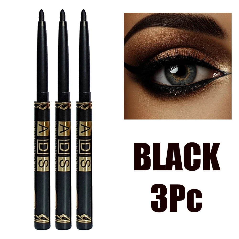 2Pcs Waterproof Black Brown Eyeliner