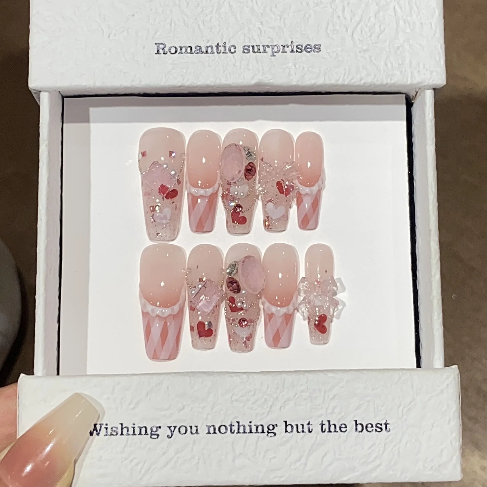 10Pcs F Nails Candy Color