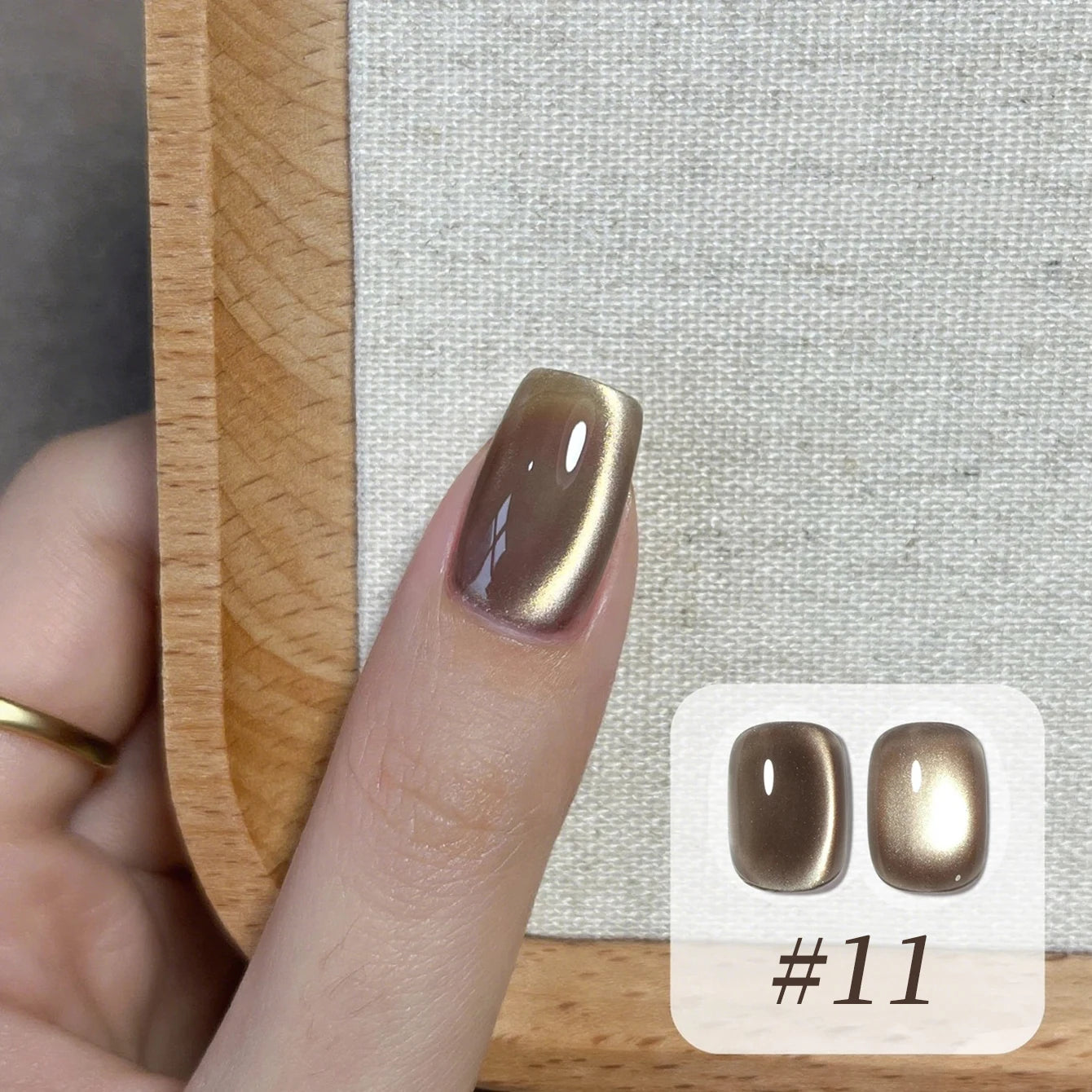 Brown Nails Champagne