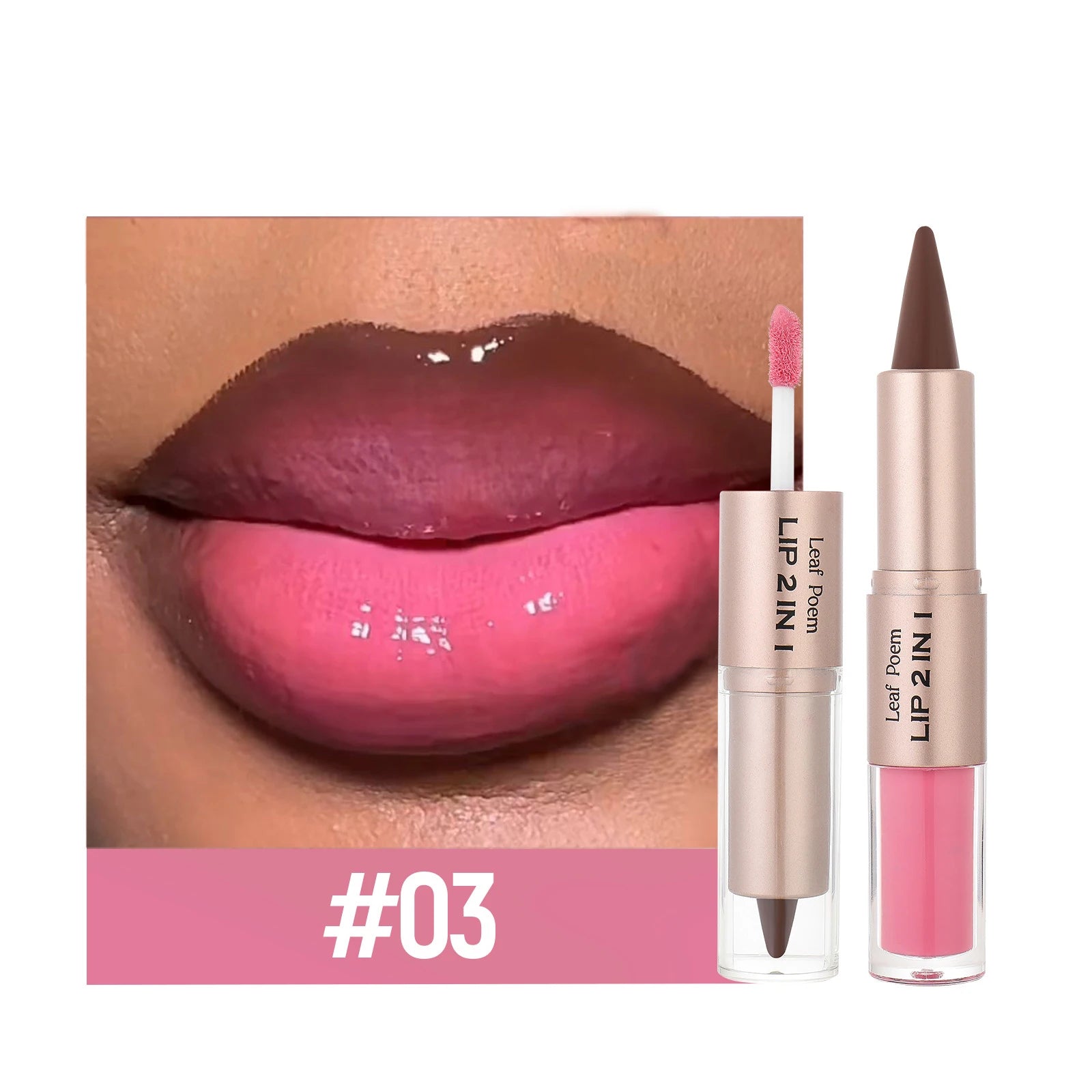 Black Brown Tapered Lip Liner Contour Pencil