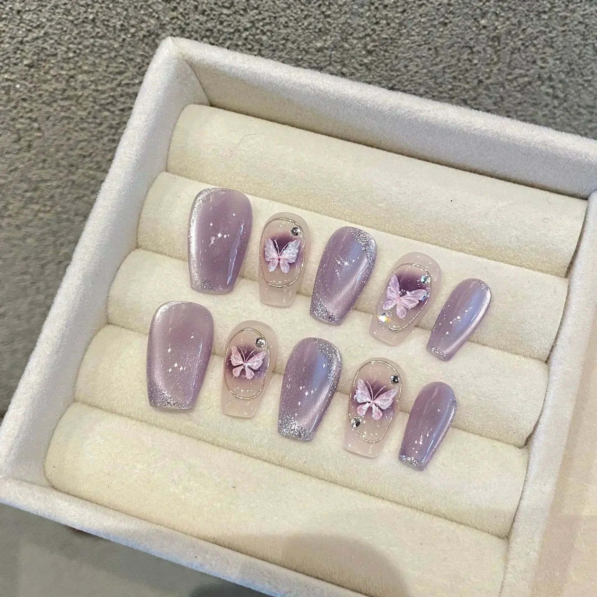 10Pcs F Nails Candy Color