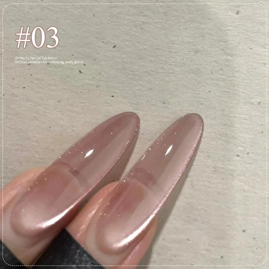 Winter Nails Pink Gold