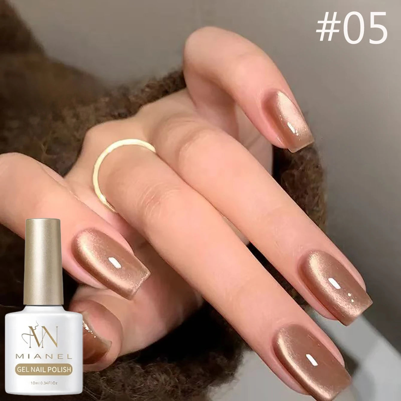 Brown Nails Champagne