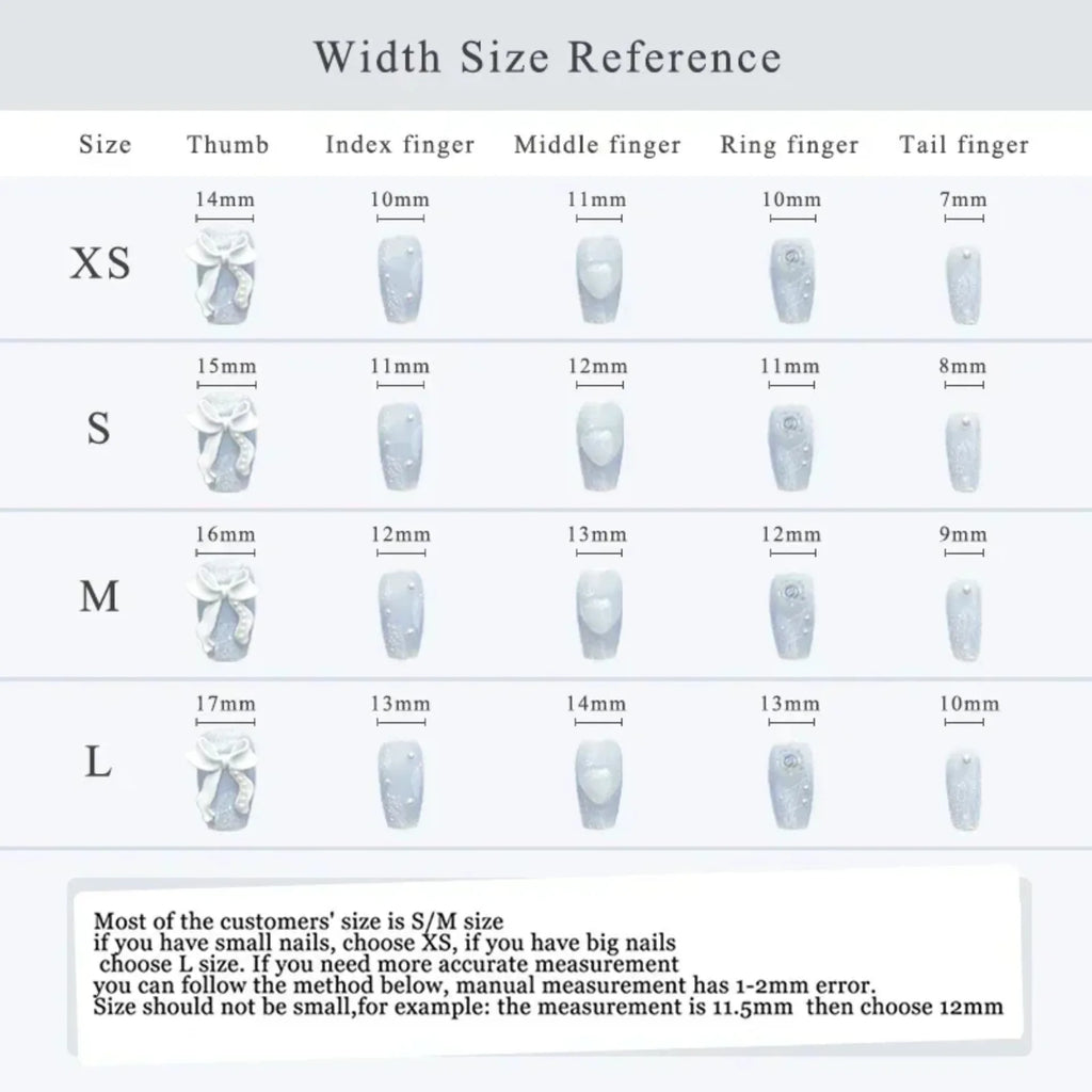 10Pcs F Nails Candy Color