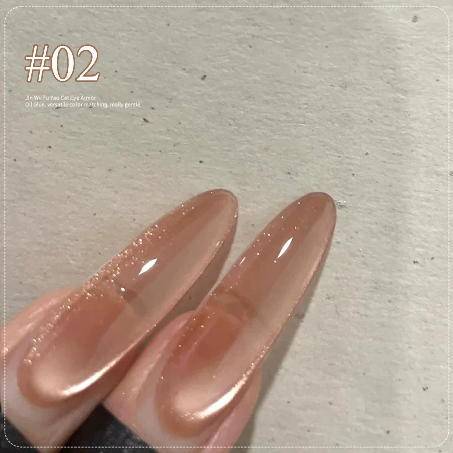 Winter Nails Pink Gold