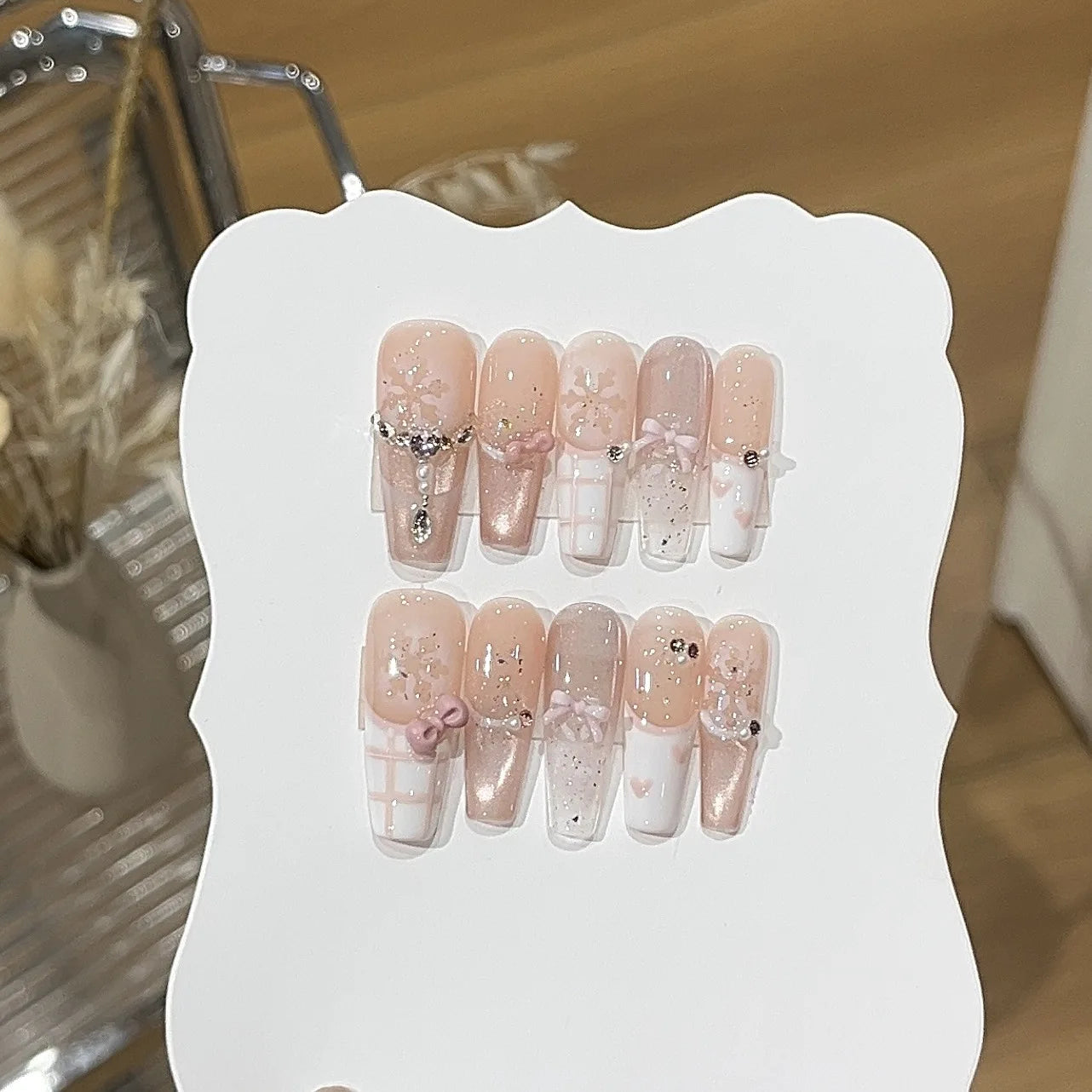 10Pcs F Nails Candy Color