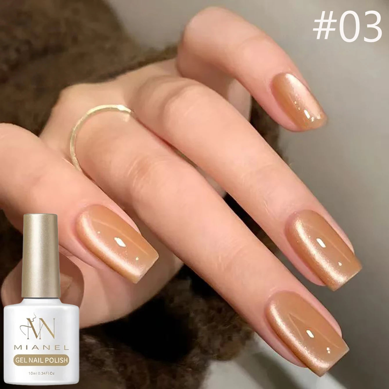 Brown Nails Champagne