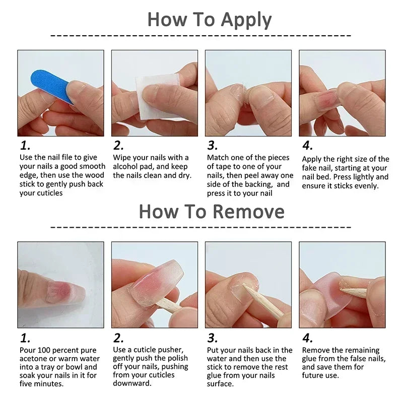 10Pcs F Nails Candy Color