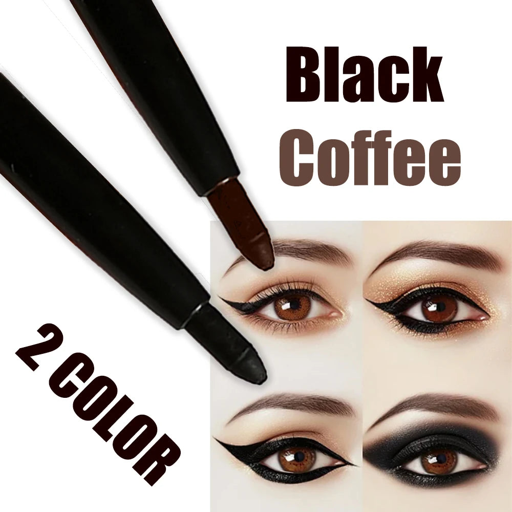 2Pcs Waterproof Black Brown Eyeliner